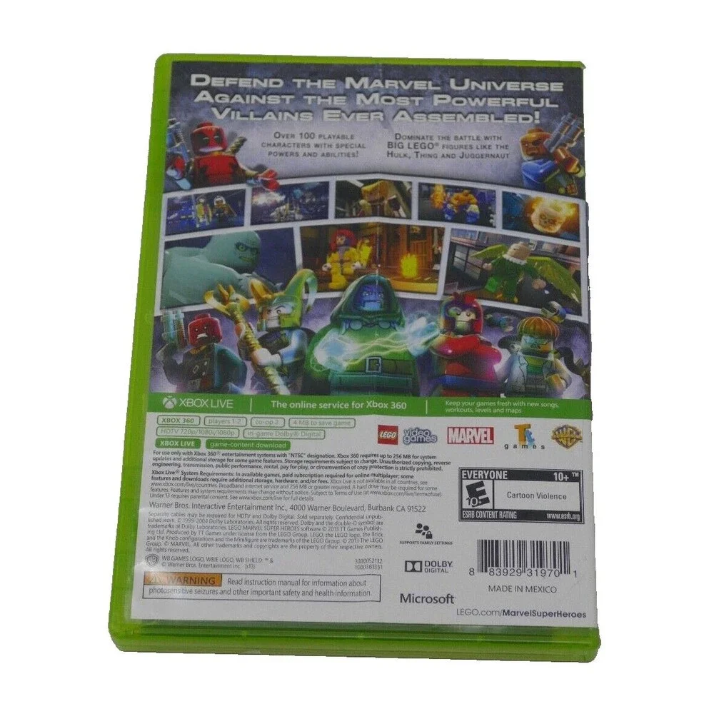 LEGO Marvel Super Heroes (Microsoft Xbox 360, 2013) COMPLETE